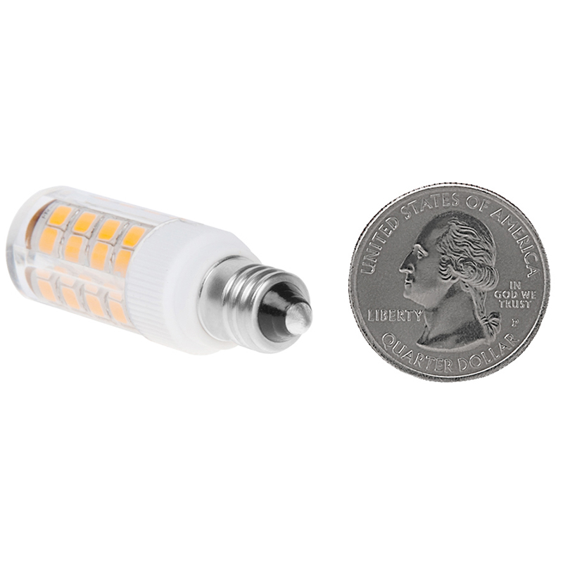 AC100-130V, ETL-Listed Dimmable Mini Candelabra E11 Base LED Bulb, 3.5 Watts, 35W Equivalent, 5-Pack